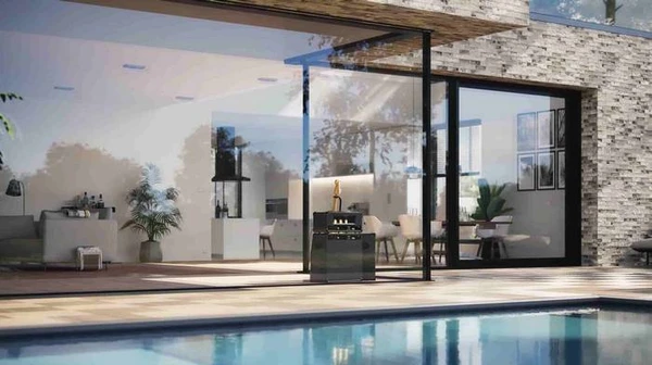 Reynaers taktäckningssystem i aluminium - modern lösning för panoramafönster